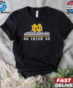 Official Notre Dame Fighting Irish Go Irish Go Football Player Name Skyline Shirt