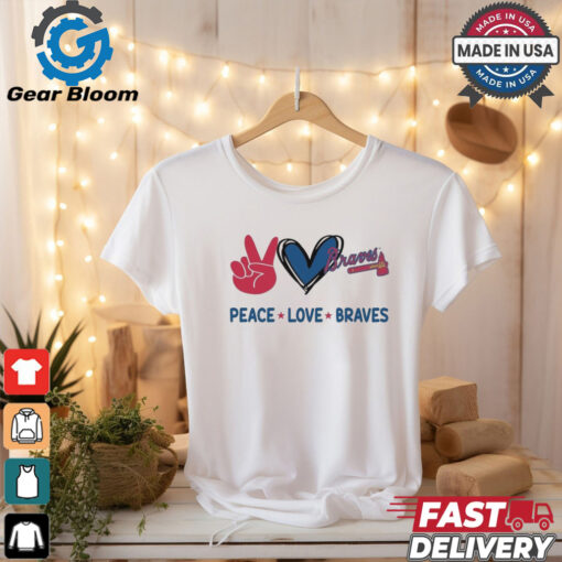 Official Peace Love Atlanta Braves MLB 2024 Shirt