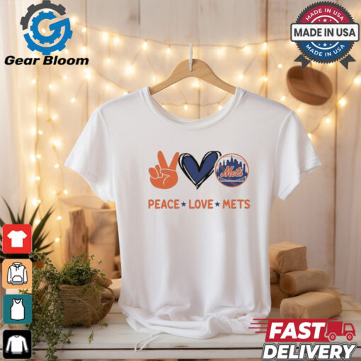 Official Peace Love New York Mets MLB 2024 Shirt