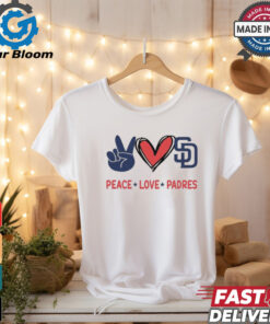 Official Peace Love San Diego Padres MLB 2024 Shirt