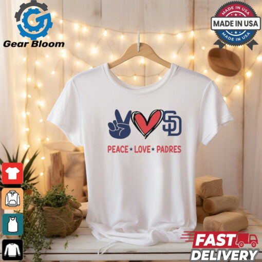 Official Peace Love San Diego Padres MLB 2024 Shirt