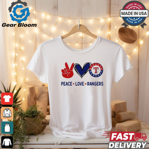 Official Peace Love Texas Rangers MLB 2024 Shirt