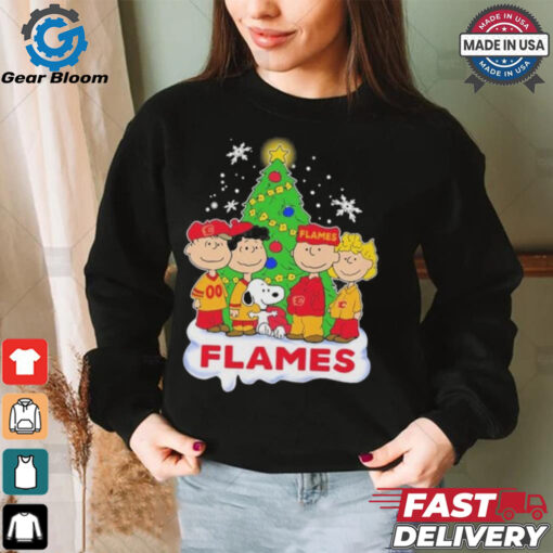 Official Peanuts Characters X Calgary Flames Merry Christmas Shirt