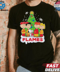 Official Peanuts Characters X Calgary Flames Merry Christmas Shirt