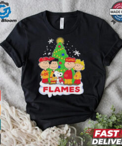 Official Peanuts Characters X Calgary Flames Merry Christmas Shirt