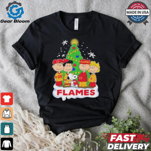 Official Peanuts Characters X Calgary Flames Merry Christmas Shirt