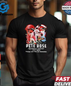 Official Pete Rose Baseball Legend 1941 2024 Thank You For The Memories T Shirt