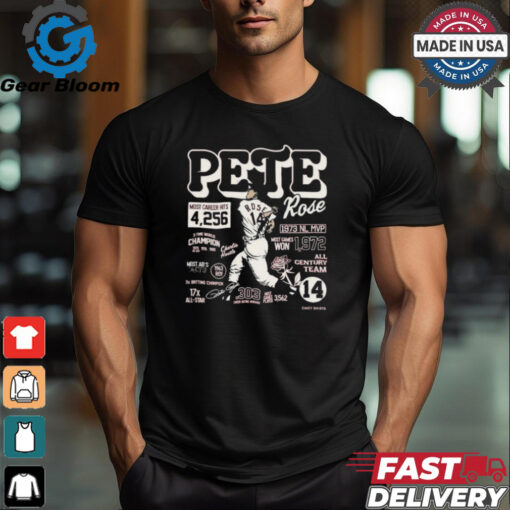 Official Pete Rose Career Stats Player Baseball Shirt