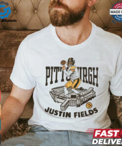 Official Pittsburgh Steelers Justin Fields NFL Acrisure Stadium t shirt