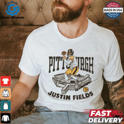 Official Pittsburgh Steelers Justin Fields NFL Acrisure Stadium t shirt