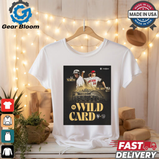 Official Poster New York Mets vs Milwaukee Brewers MLB 2024 NL Wild Card Players t shirt