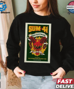 Official Poster Sum 41 Sept 28 2024 H E B Center Cedar Park TX t shirt