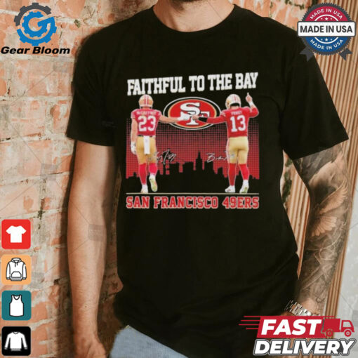 Official San Francisco 49ers Faithful To The Bay 2024 McCaffrey And Purdy T Shirt