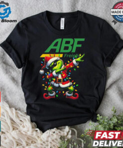 Official Santa Grinch Dabbing ABF Freight Merry Christmas Light Shirt