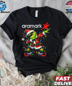 Official Santa Grinch Dabbing Aramark Merry Christmas Light Shirt