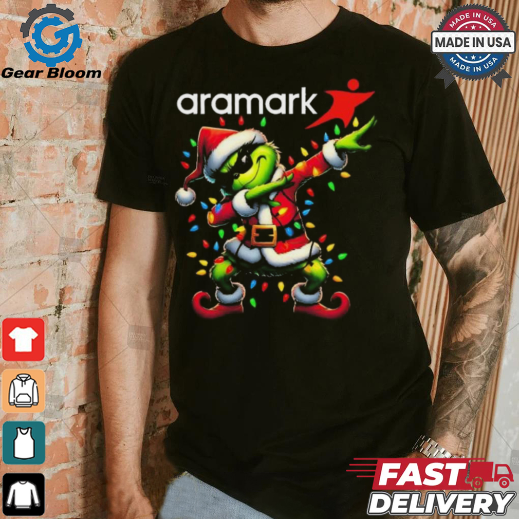 Official Santa Grinch Dabbing Aramark Merry Christmas Light Shirt Official Santa Grinch Dabbing Aramark Merry Christmas Light Shirt
