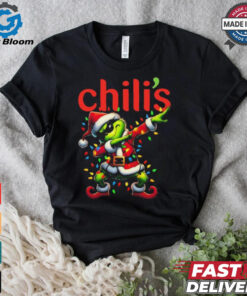 Official Santa Grinch Dabbing Chili’s Merry Christmas Light Shirt