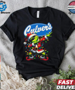 Official Santa Grinch Dabbing Culver’s Merry Christmas Light Shirt