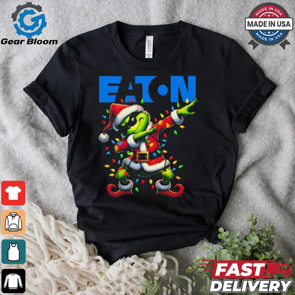 Official Santa Grinch Dabbing Eaton Merry Christmas Light Shirt Official Santa Grinch Dabbing Eaton Merry Christmas Light Shirt