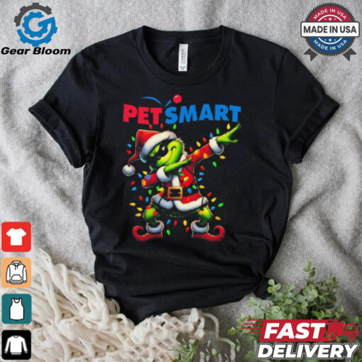 Official Santa Grinch Dabbing PetSmart Merry Christmas Light Shirt