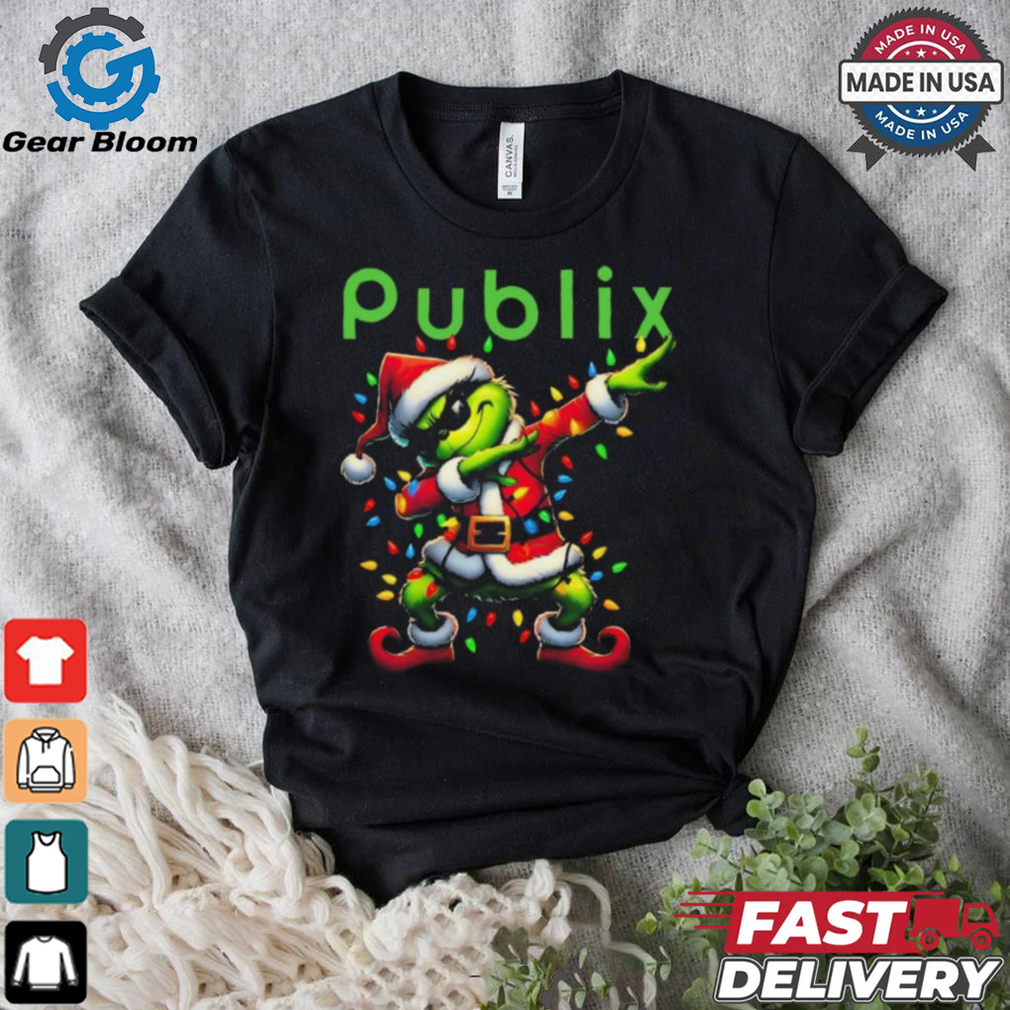 Official Santa Grinch Dabbing Publix Merry Christmas Light Shirt Official Santa Grinch Dabbing Publix Merry Christmas Light Shirt