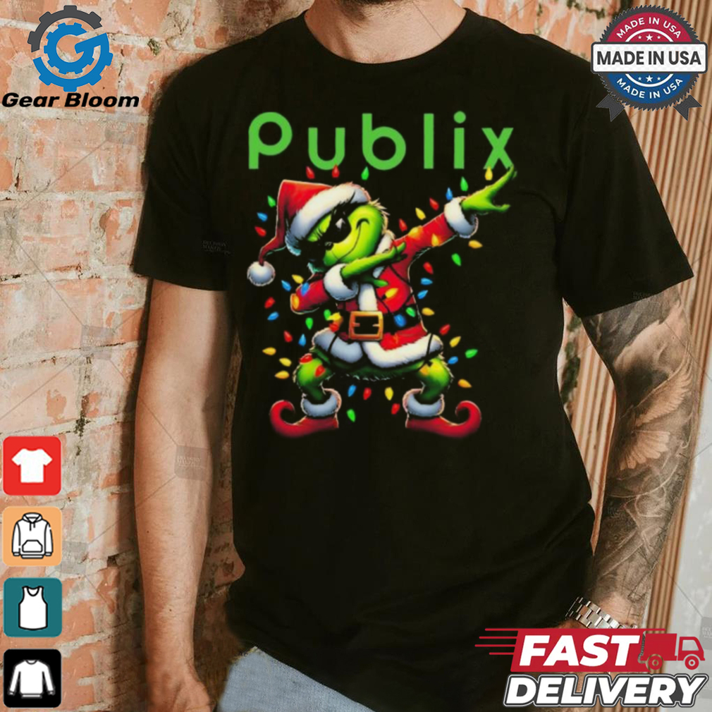 Official Santa Grinch Dabbing Publix Merry Christmas Light Shirt Official Santa Grinch Dabbing Publix Merry Christmas Light Shirt