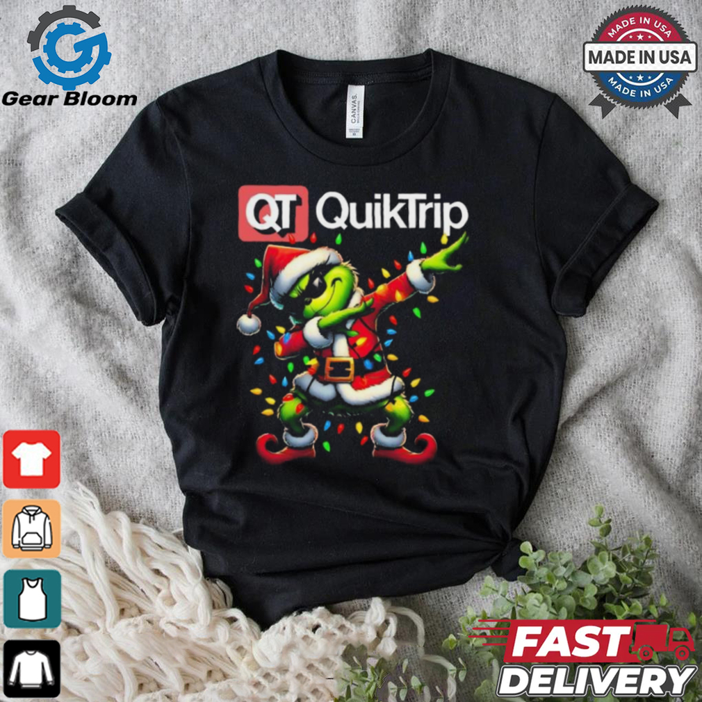 Official Santa Grinch Dabbing QuikTrip Merry Christmas Light Shirt Official Santa Grinch Dabbing QuikTrip Merry Christmas Light Shirt