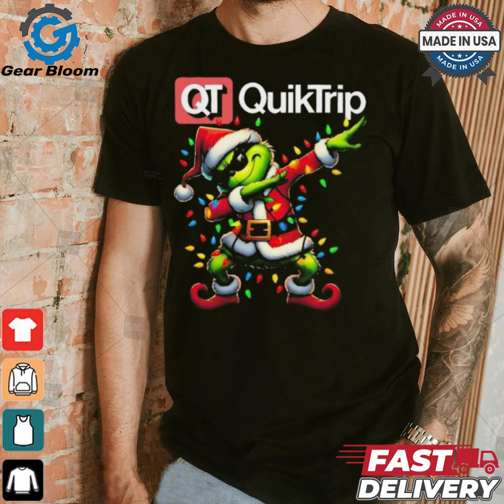 Official Santa Grinch Dabbing QuikTrip Merry Christmas Light Shirt Official Santa Grinch Dabbing QuikTrip Merry Christmas Light Shirt