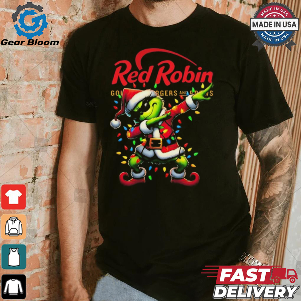 Official Santa Grinch Dabbing Red Robin Merry Christmas Light Shirt Official Santa Grinch Dabbing Red Robin Merry Christmas Light Shirt