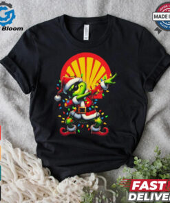 Official Santa Grinch Dabbing Shell Merry Christmas Light Shirt