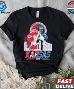 Official Snoopy And Charlie Browns High Five Kansas City Chiefs X Kansas City Royals Shirt