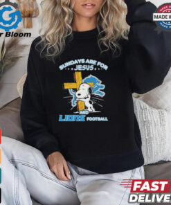 Official Snoopy Sundays Are For Jesus And Detroit Lions Football Shirt