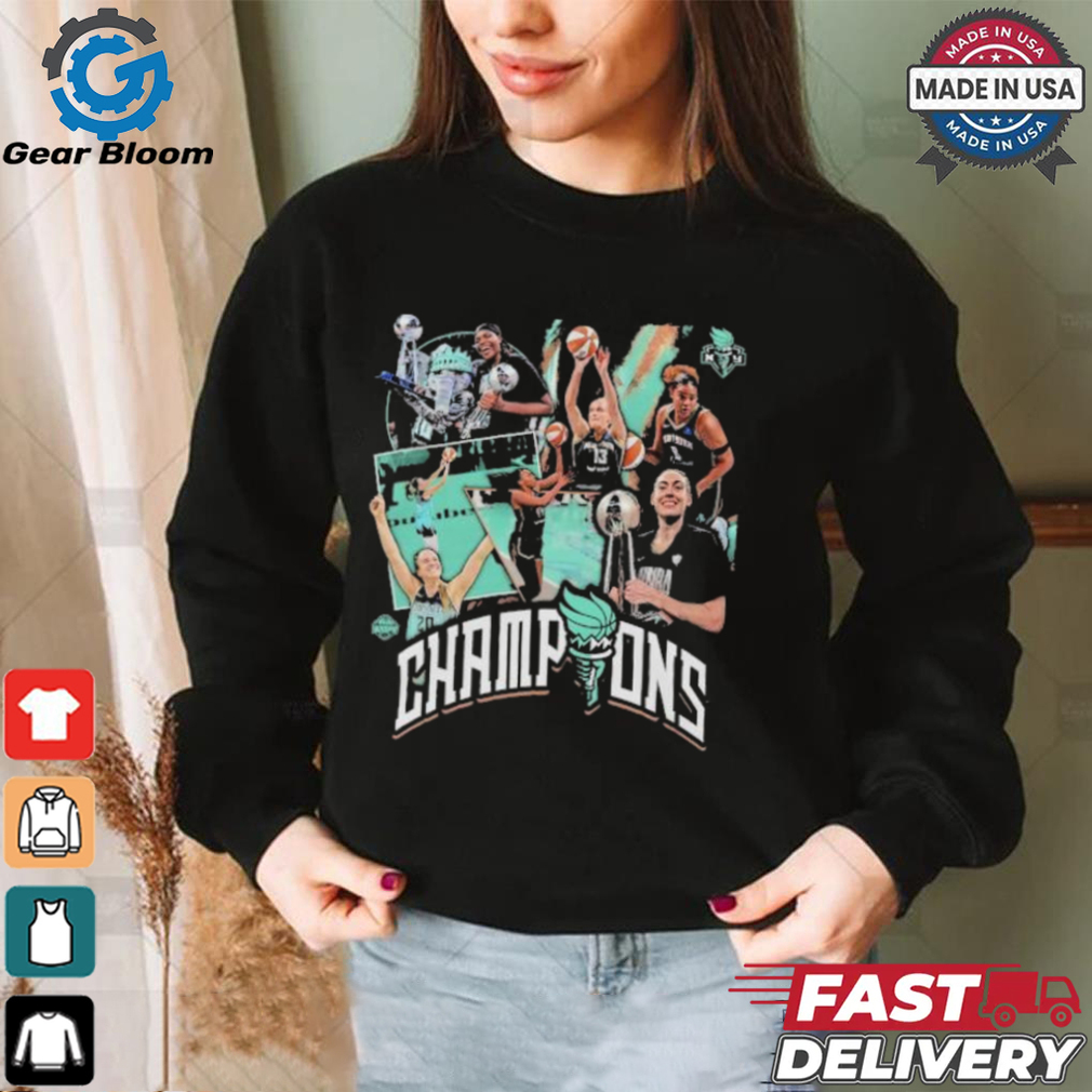 Official Stadium Essentials Black New York Liberty 2024 WNBA Finals Champions Crossroads T Shirt Official Stadium Essentials Black New York Liberty 2024 WNBA Finals Champions Crossroads T Shirt