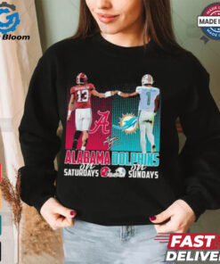 Official Tagovailoa Alabama Crimson Tide On Saturdays and Tagovailoa Miami Dolphins On Sundays 2024 Signature Shirt