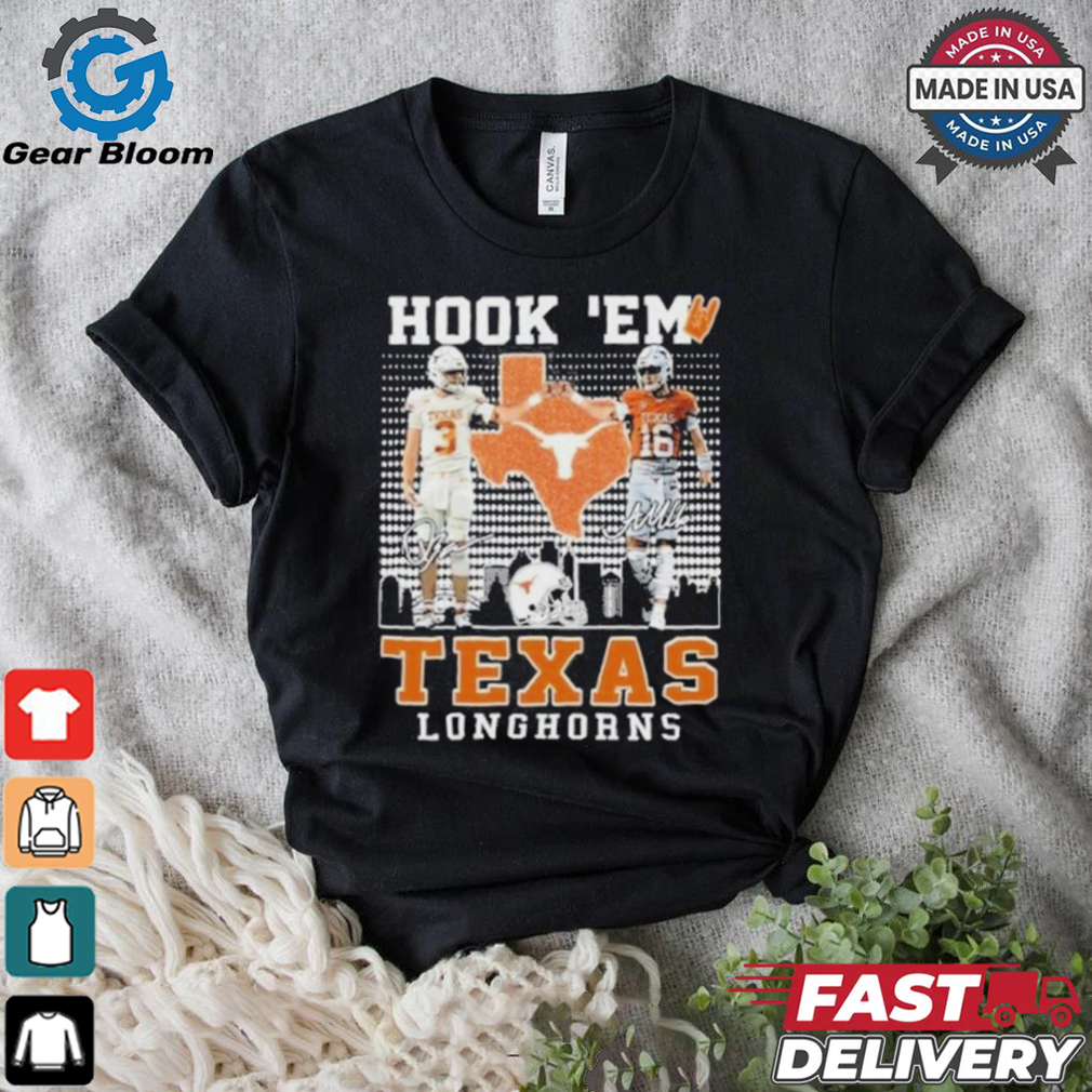 Official Texas Longhorns Jordan Whittington Arch Manning Hook ‘Em T Shirt Official Texas Longhorns Jordan Whittington Arch Manning Hook ‘Em T Shirt