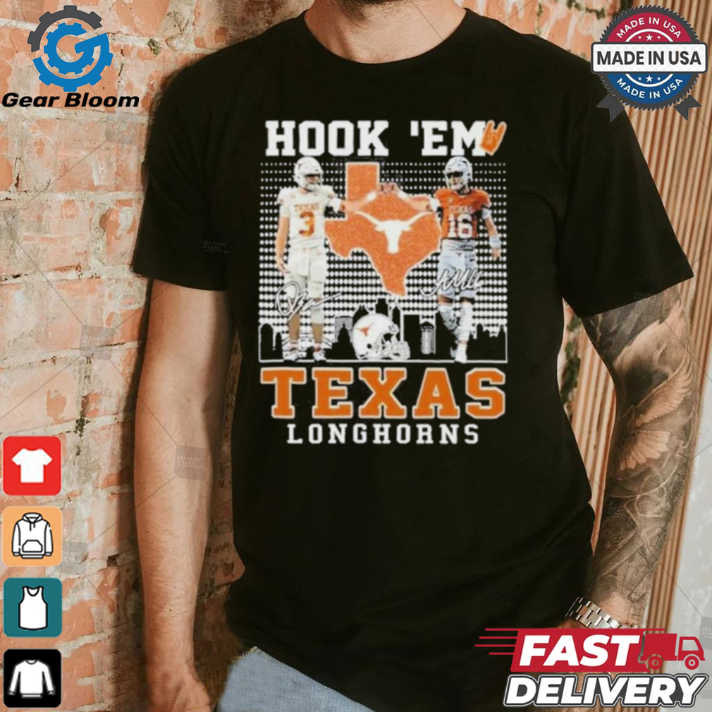 Official Texas Longhorns Jordan Whittington Arch Manning Hook ‘Em T Shirt Official Texas Longhorns Jordan Whittington Arch Manning Hook ‘Em T Shirt