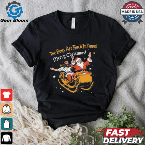 Official The Boys Are Back In Town Merry Christmas Shirt