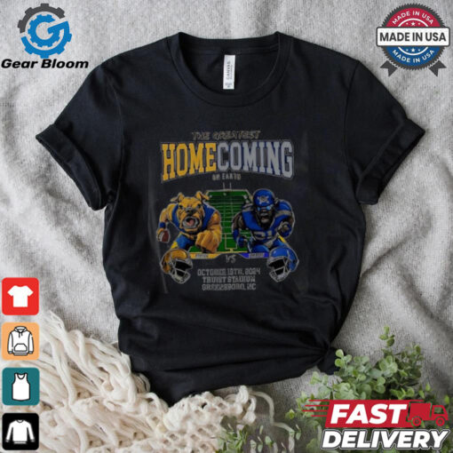 Official The Greatest homecoming on Earth North Carolina A and T Aggies vs Hampton Pirates mascot 2024 shirt