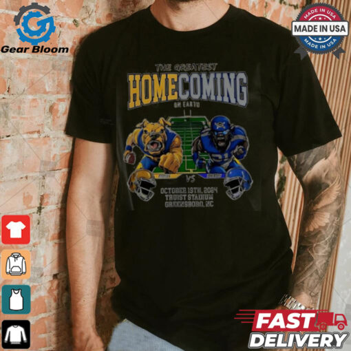 Official The Greatest homecoming on Earth North Carolina A and T Aggies vs Hampton Pirates mascot 2024 shirt