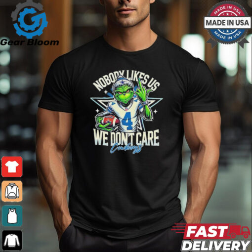Official The Grinch Dallas Cowboys Nobody Likes Us We Don’t Care Christmas Shirt