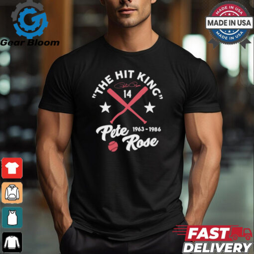 Official The Hit King Pete Rose Player Baseball 1963 1986 Shirt