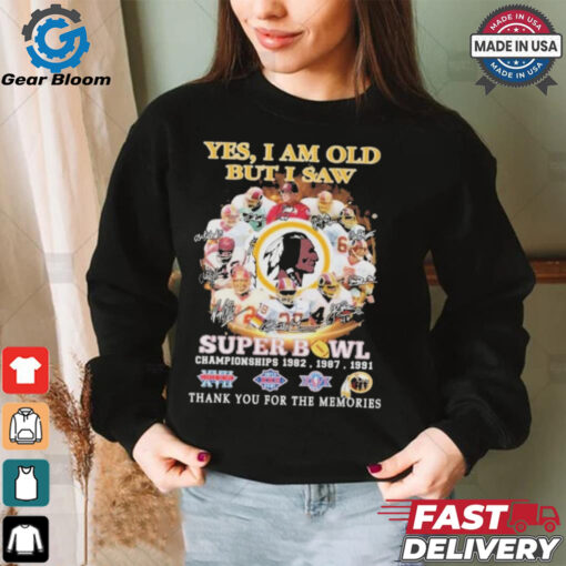 Official Washington Redskins Yes I Am Old But I Saw Redskins In Super Bowl T Shirt