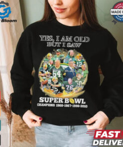 Official Yes, I’m Old But I Saw Green Bay Packers Super Bowl Champions Signatures Shirt