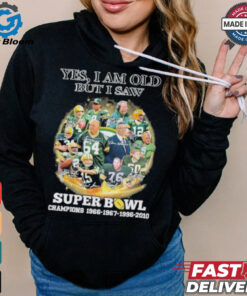 Official Yes, I’m Old But I Saw Green Bay Packers Super Bowl Champions Signatures Shirt