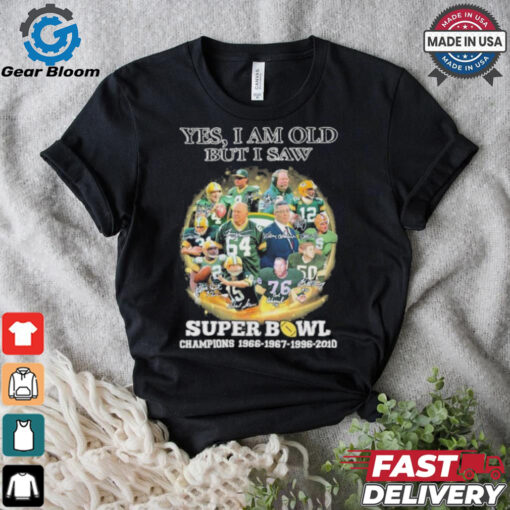 Official Yes, I’m Old But I Saw Green Bay Packers Super Bowl Champions Signatures Shirt