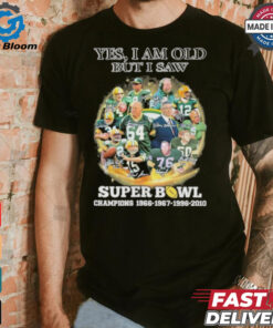 Official Yes, I’m Old But I Saw Green Bay Packers Super Bowl Champions Signatures Shirt