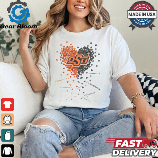 Oklahoma State Cowboys Heart Shirt0