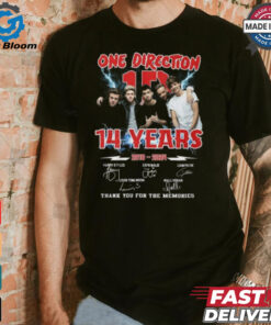 One Direction 14 Years 2010 2024 Thank You For The Memories T Shirt