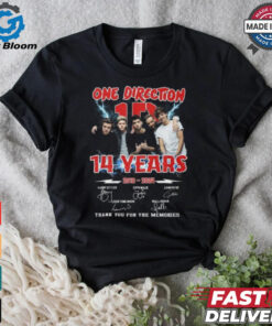 One Direction 14 Years 2010 2024 Thank You For The Memories T Shirt