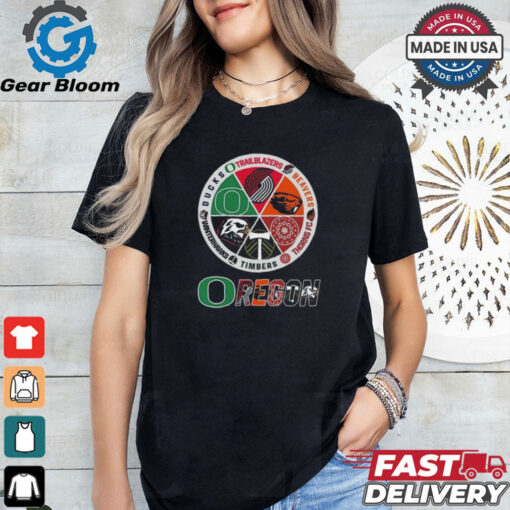 Oregon Ducks Trailblazers Beavers Thorns FC Timbers Winterhawks Logo 2024 Shirt